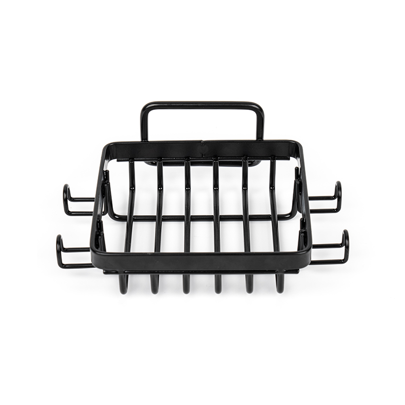 Zwarte roestvrijstalen zeephouder voor douche