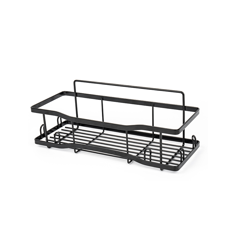 Aan de muur gemonteerde opbergmand van metaaldraad voor keuken en badkamer