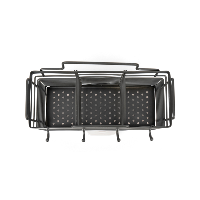 Droogrek met 3 compartimenten en houder voor keukengerei