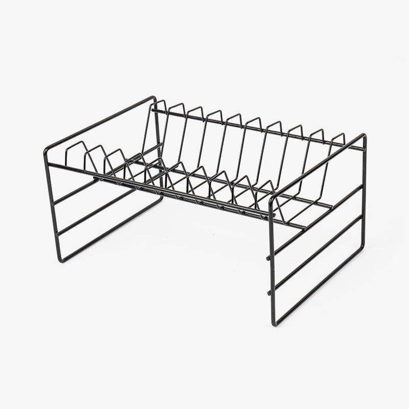 Zwart multifunctioneel spoelbakopbergrek voor keukengerei