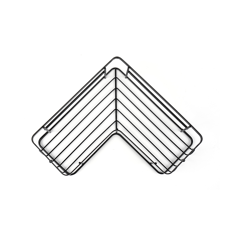 Zwarte hoekdouchewagen wandmontage roestvrij staal