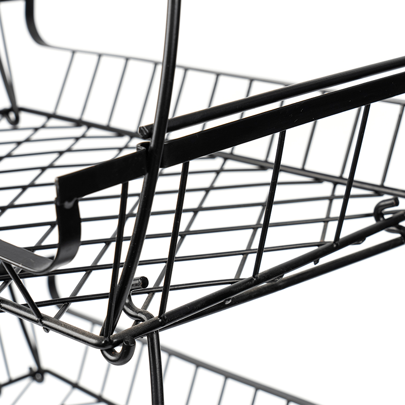 Stapelbare fruit- en groentemand met 4 niveaus en rollende wielen