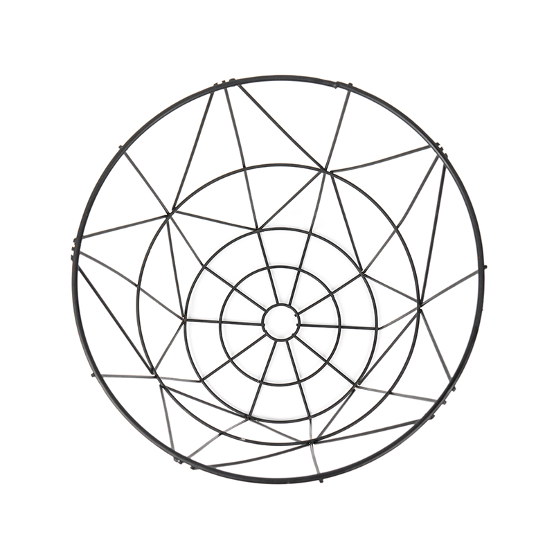 Zwarte ronde prullenbak van gaas voor kantoor en slaapkamer