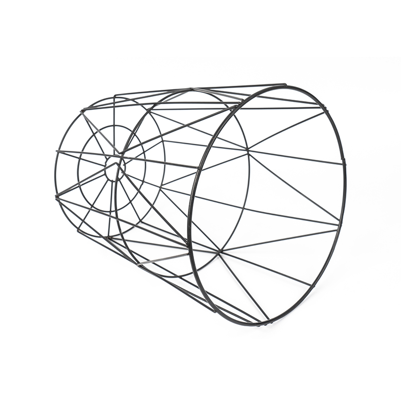 Zwarte ronde prullenbak van gaas voor kantoor en slaapkamer