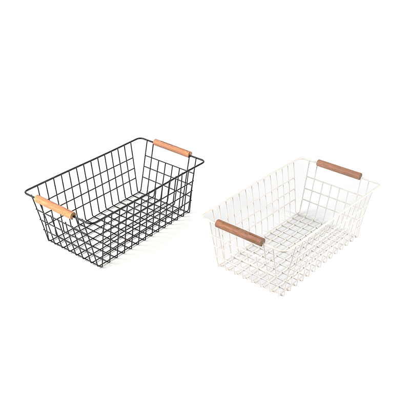 Opbergmand Met Houten Handvat