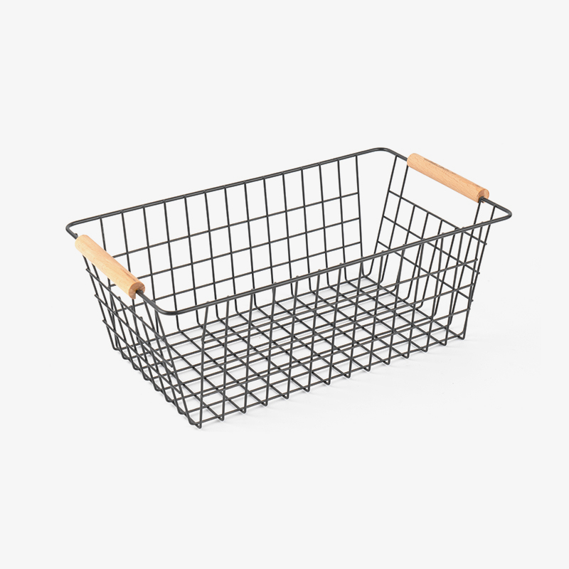 Opbergmand Met Houten Handvat