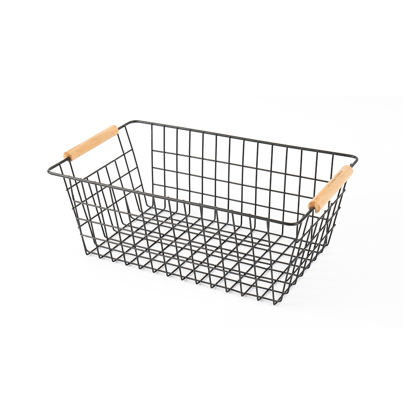 Opbergmand Met Houten Handvat