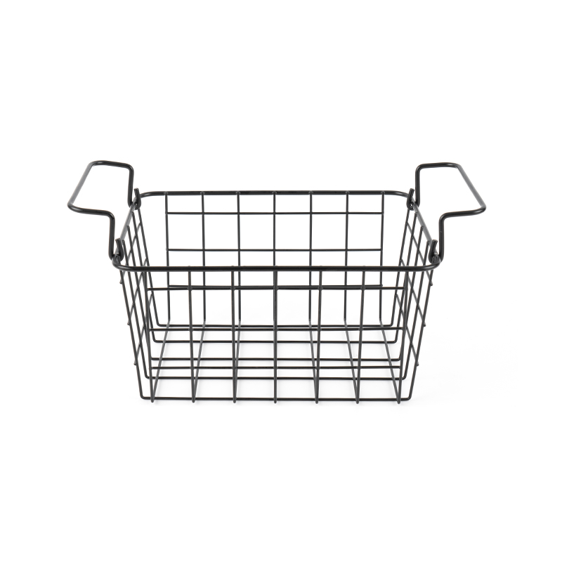 Stapelbare opbergbak van metaalgaas, grote rechthoek