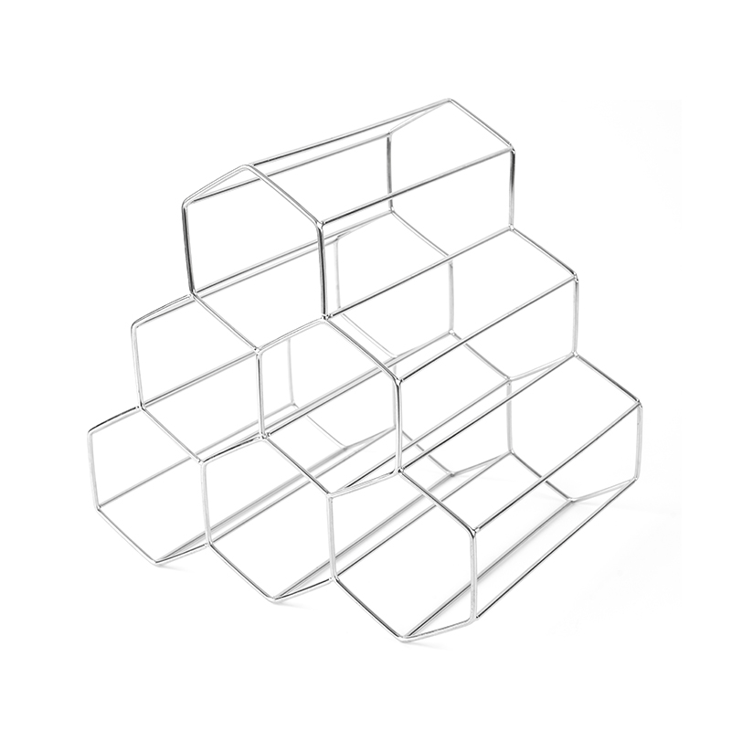 Vrijstaand wijnflessenrek met 3 niveaus voor aanrecht