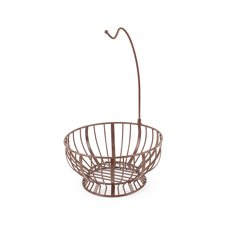 Fruitmand met bananenhanger voor in de keuken