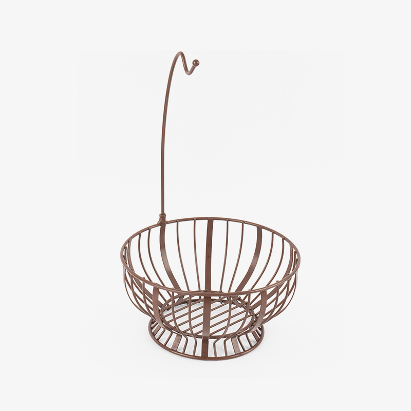 Fruitmand met bananenhanger voor in de keuken