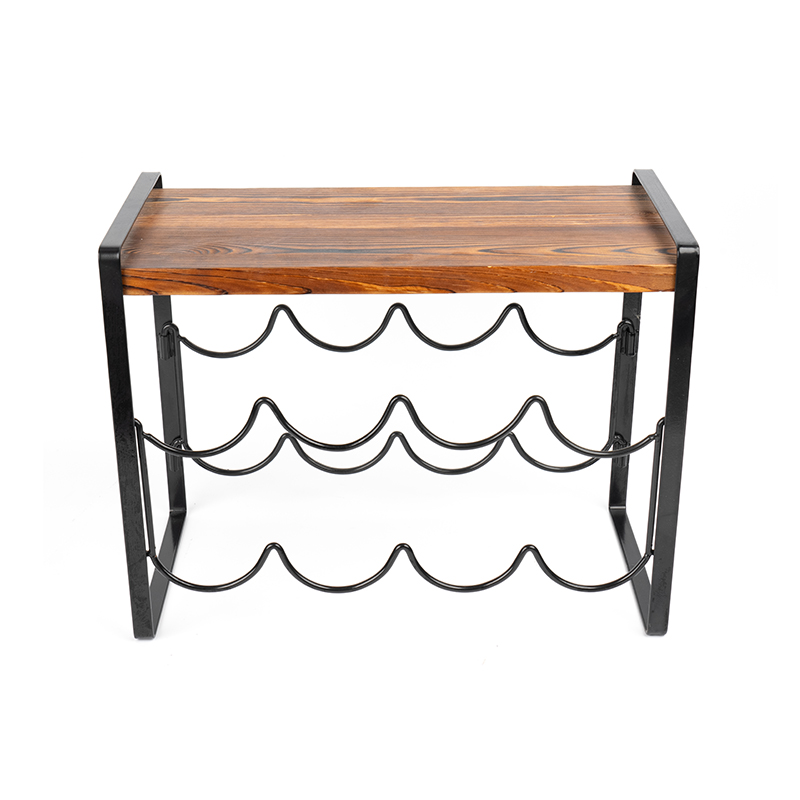 Rustieke houten aanrecht wijnrekflessen, geen montage nodig