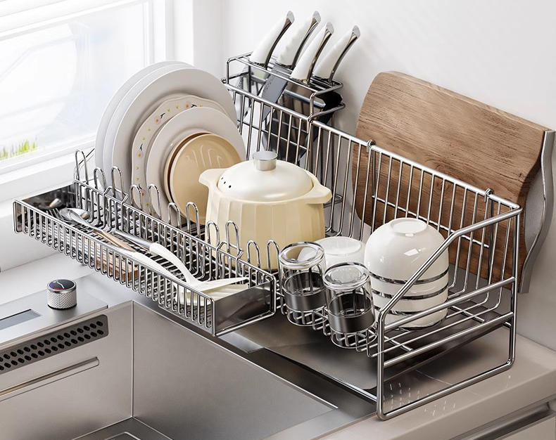 Hoe verhoudt een 304 roestvrijstalen keukengereihouder zich tot plastic houders?