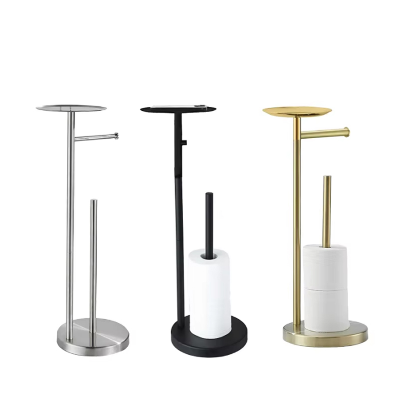 Vrijstaande toiletrolhouder met opbergplank